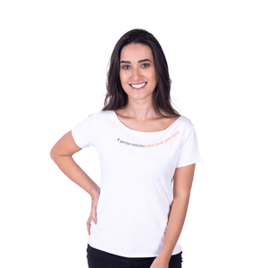 Tshirt Feminina Verão "Fazer Diferente" Branca