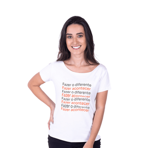 Tshirt Feminina Acontecer - Branca
