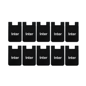 Kit 10 Porta Cartões Inter - Preto
