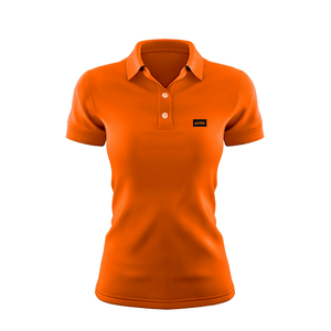 Camisa Polo Piquet Basic Feminina  - Laranja